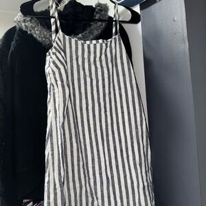 a new day Black & White Vertical Stripe Slip Dress
